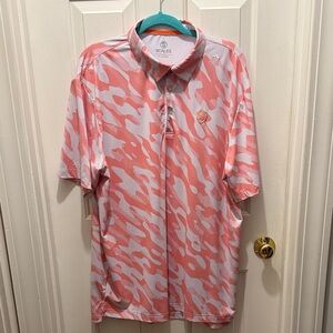 Scales Pink Camo Golf Polo